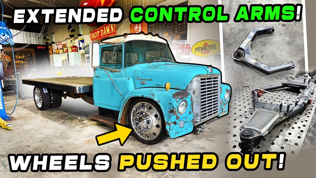 1963 Loadstar CUSTOM CONTROL ARMS! Can we figure it out?! It looked TERRIBLE before. DIY A-Arms.