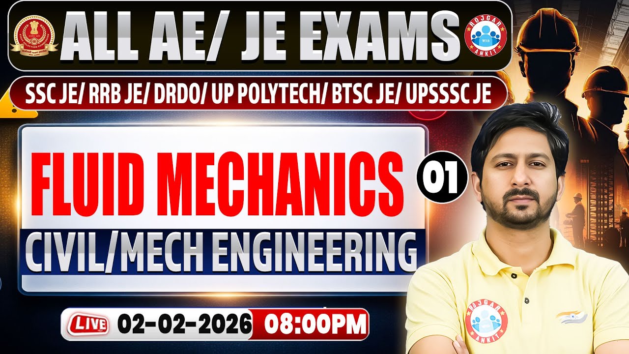 Fluid Mechanics Imp Questions | All AE/JE Exams | Civil & Mech Engineering SOM Class | Anil Sir
