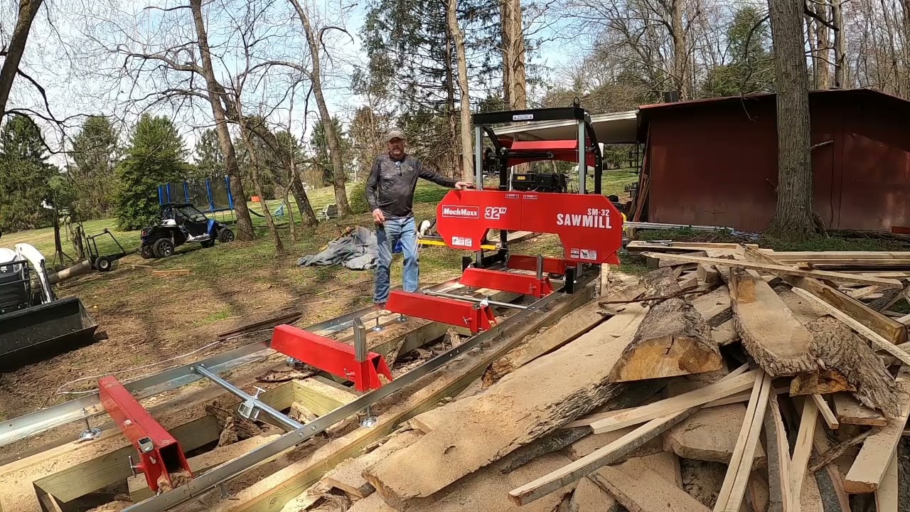 MechMaxx 32 first logs cut for sawmill shed