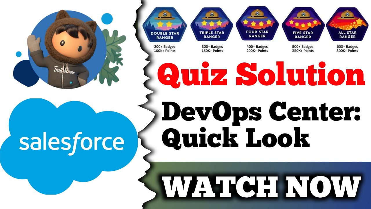 DevOps Center: Quick Look | Salesforce Trailhead | Quiz Solution