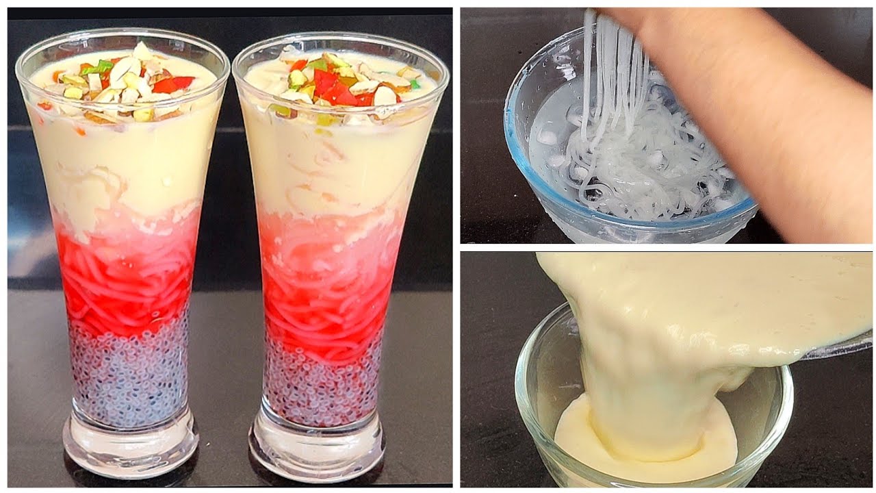 नंबर १ फालूदा को रेसिपी Rabdi Sev Dryfruit Falooda ramdan recipe  homemade sev falooda iftar drink