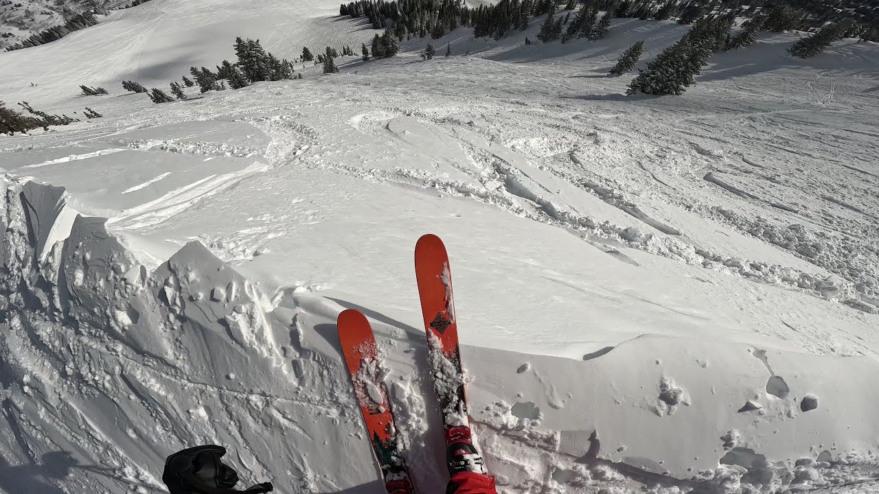 Skiing Greeley Bowl at Alta
