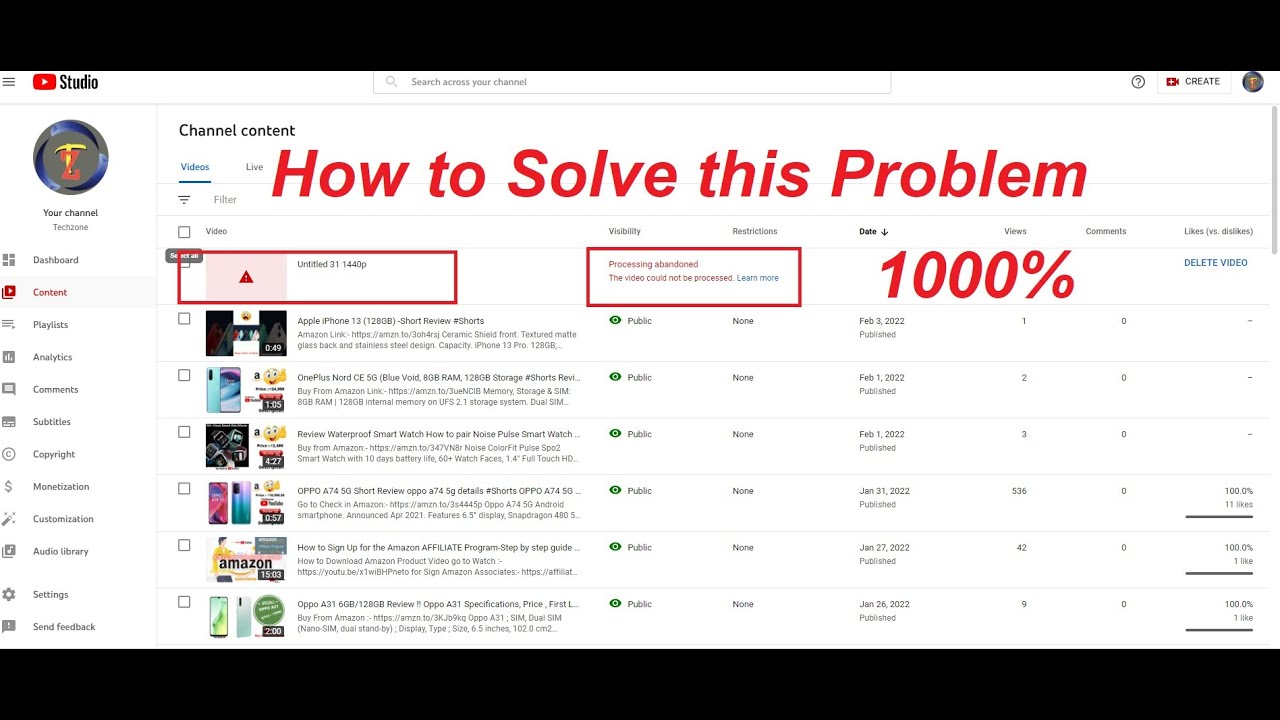 Processing abandoned The video could not be processed.Learn more Very short and Sweet 1000% solution