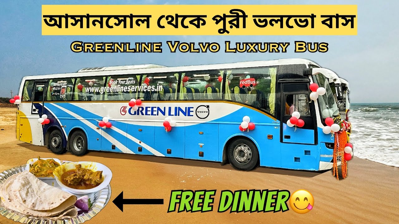 ASANSOL TO PURI VOLVO SEMI SLEEPER BUS || Greenline Volvo B11R Smooth & Comfort || Volvo Driving