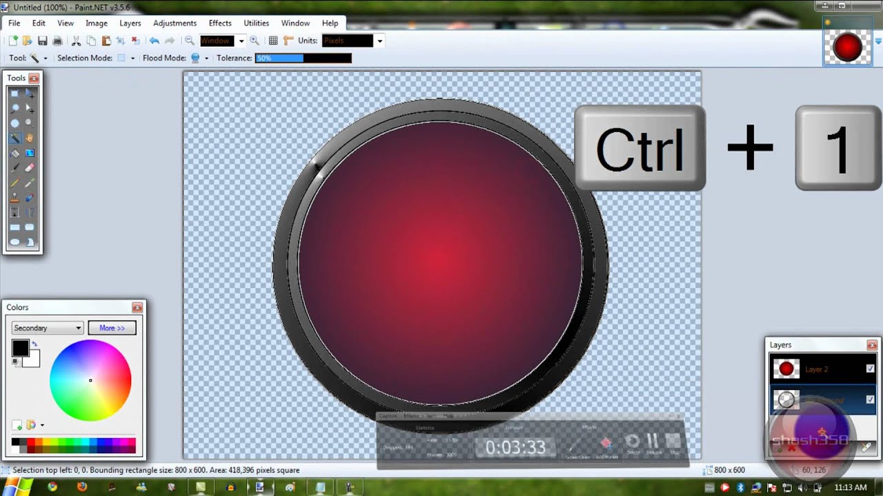 How to create a glass logo in paint.net