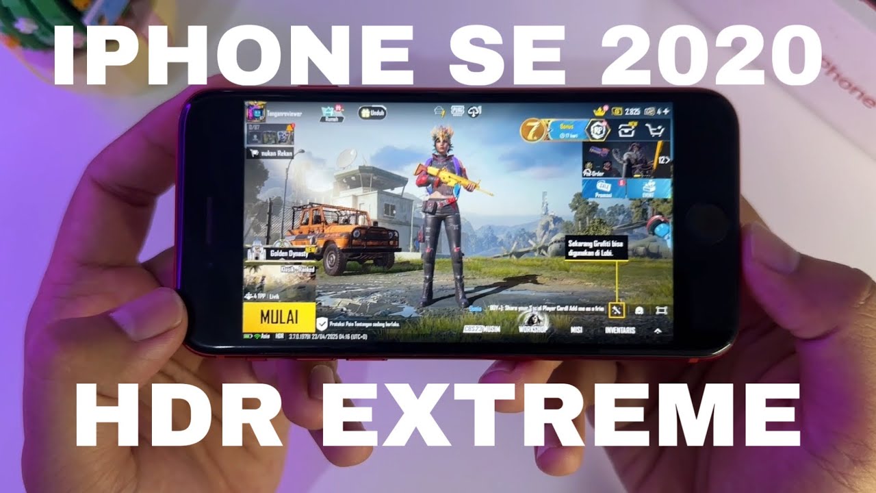 CUMA 2 JUTA IPHONE SE 2020 PUBG MOBILE TEST HDR EXTREME 60 FPS GRAPHICS