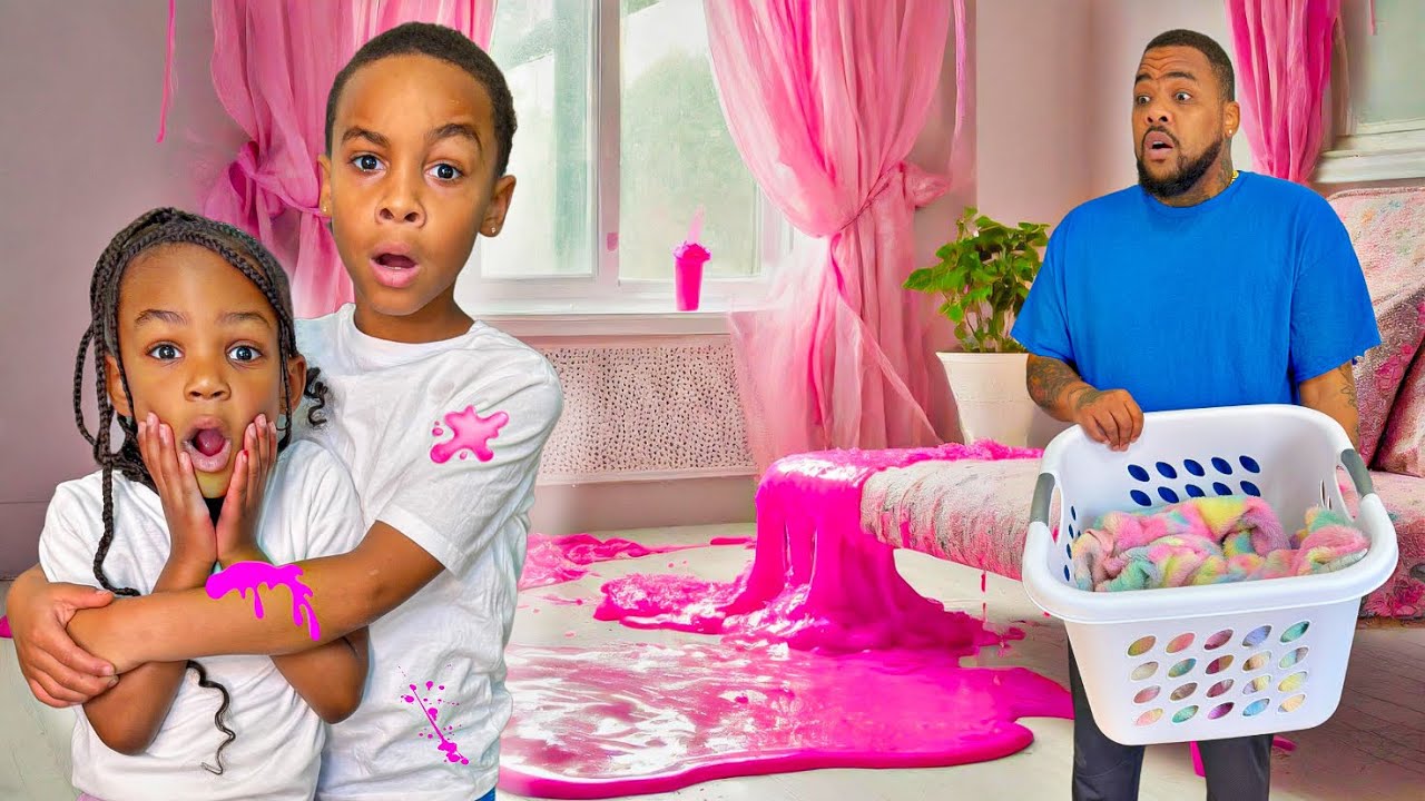 SNEAKY SIBLINGS GET SLIME IN CARPET!!!