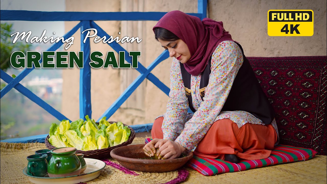 Lettuce with Dalar (IRANIAN GREEN SALT) | A Delicious Snack on SIZDAH BEDAR festival