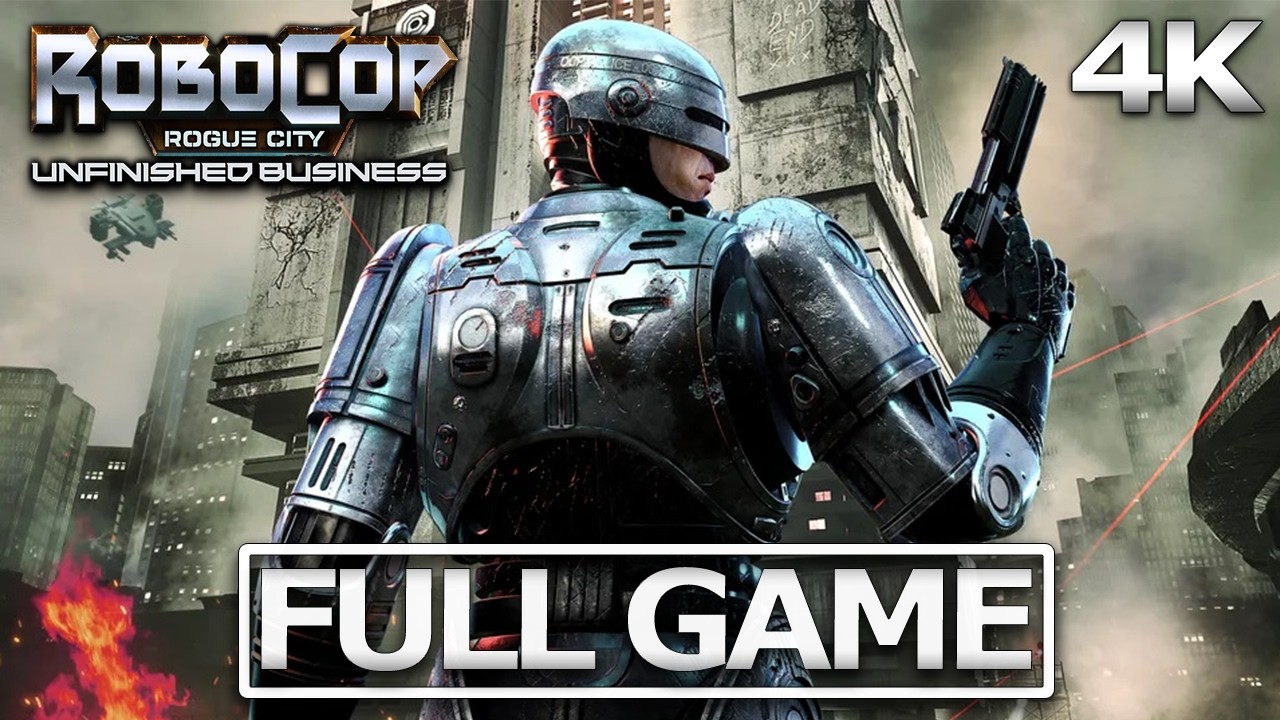 ROBOCOP UNFINISHED BUSINESS Full Gameplay Walkthrough / No Commentary【FULL GAME】4K 60FPS Ultra HD
