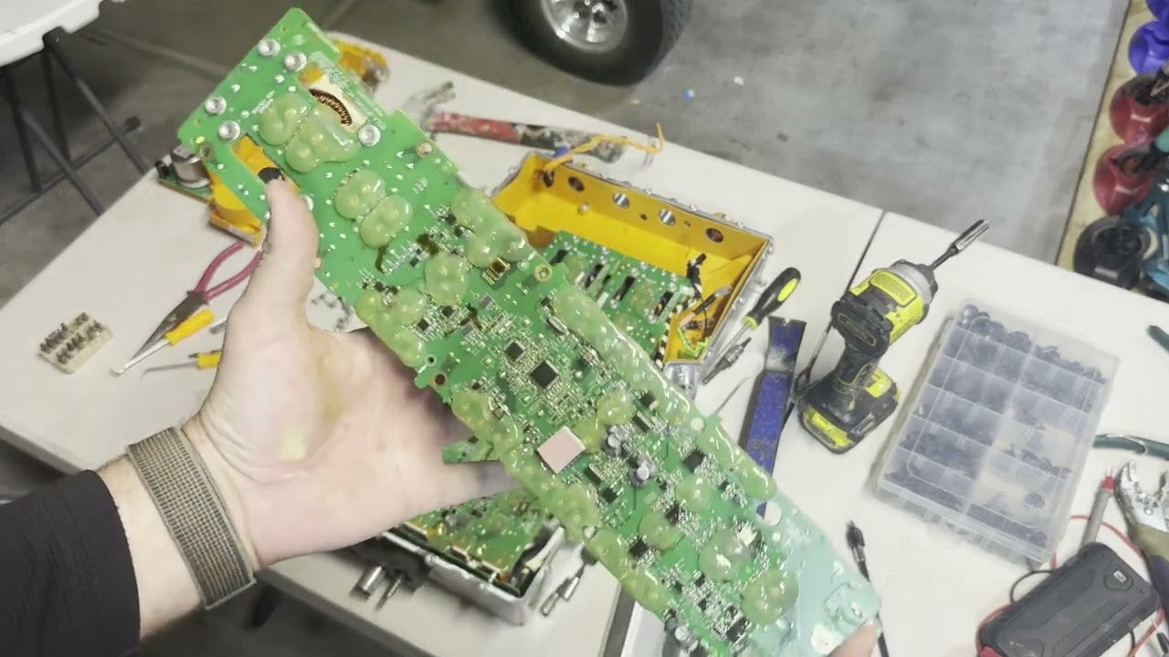 Tesla Model X onboard charger teardown 72V