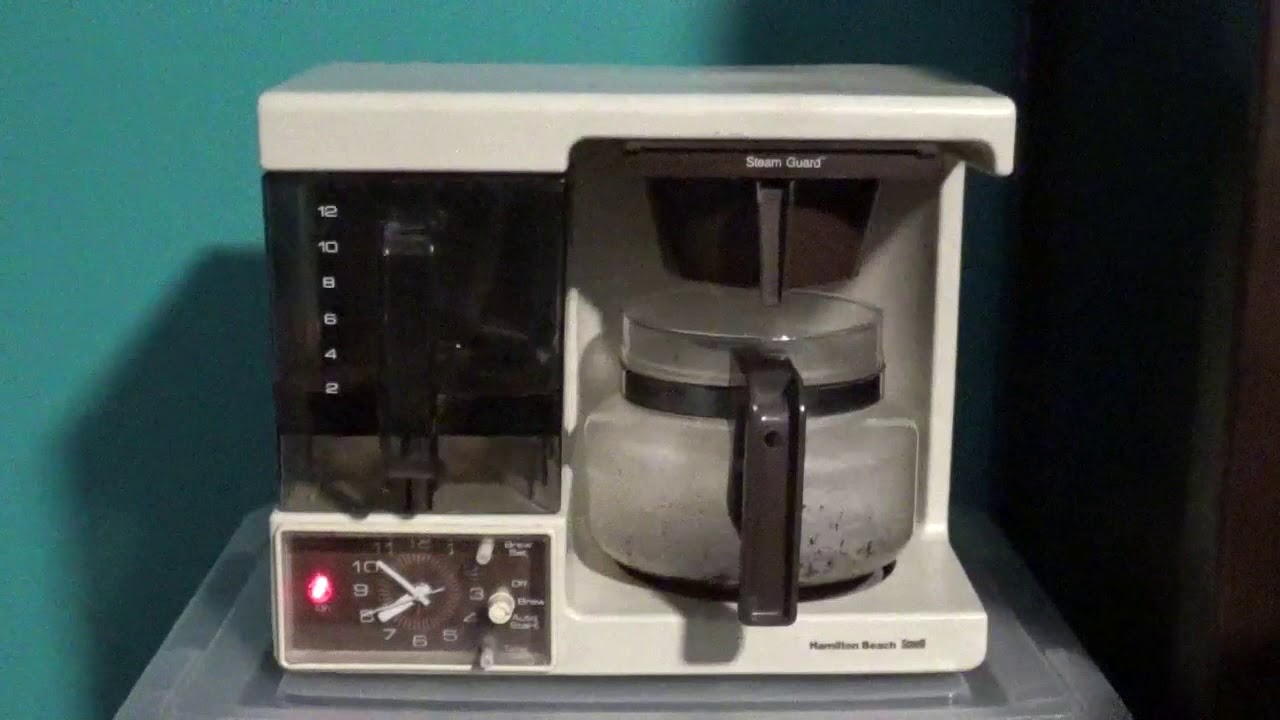 4 Vintage Coffee Machines Brewing Coffee