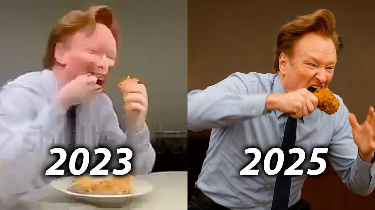 INCREDIBLE a.i. video progress 2023 vs. 2025 (ft. Conan Obrien)