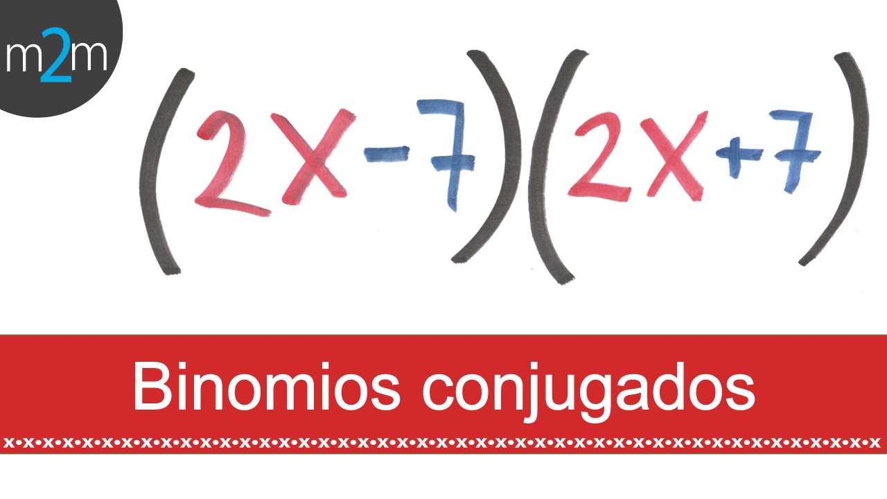 Binomios conjugados │ productos notables *