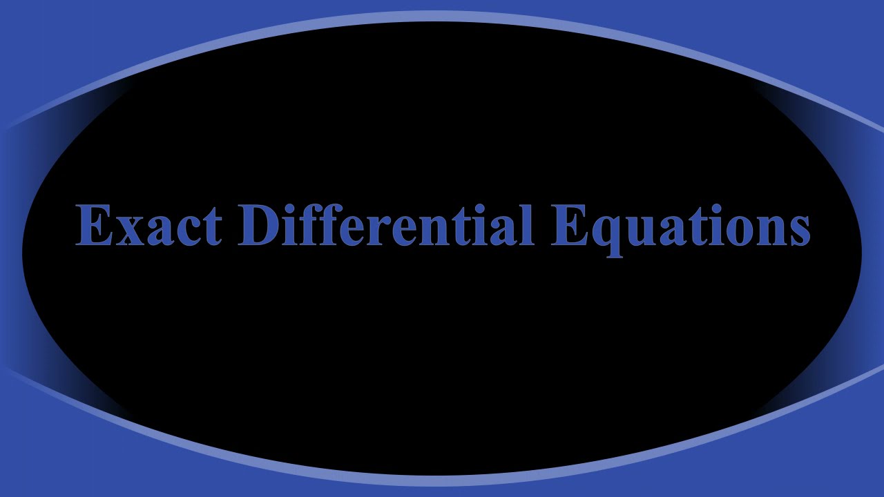 Exact Differential Equation Learn math in easy way 
