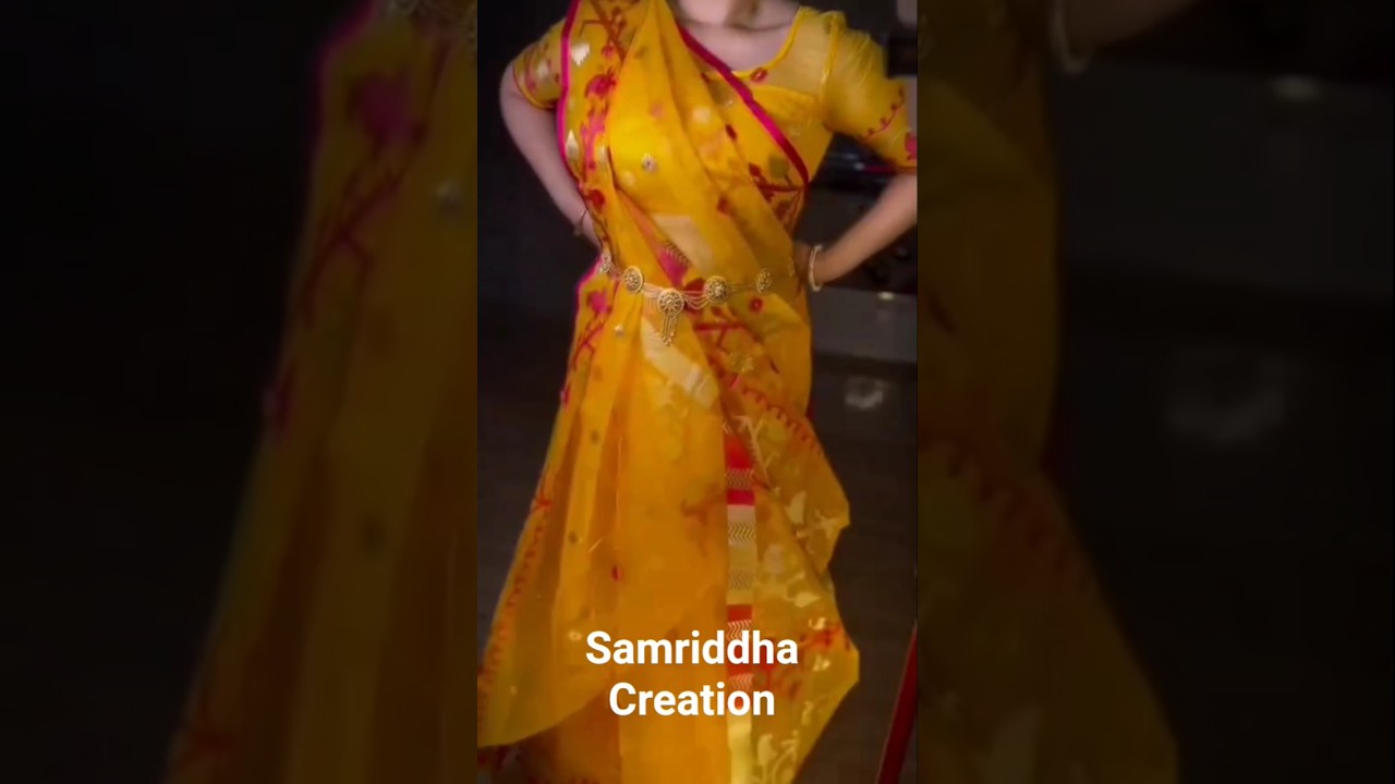 MASLINE JAMDANI ZARI & RESHAM WEAVING WITH DESIGNER BLOUSE PIECE || Booking No.+918001245105