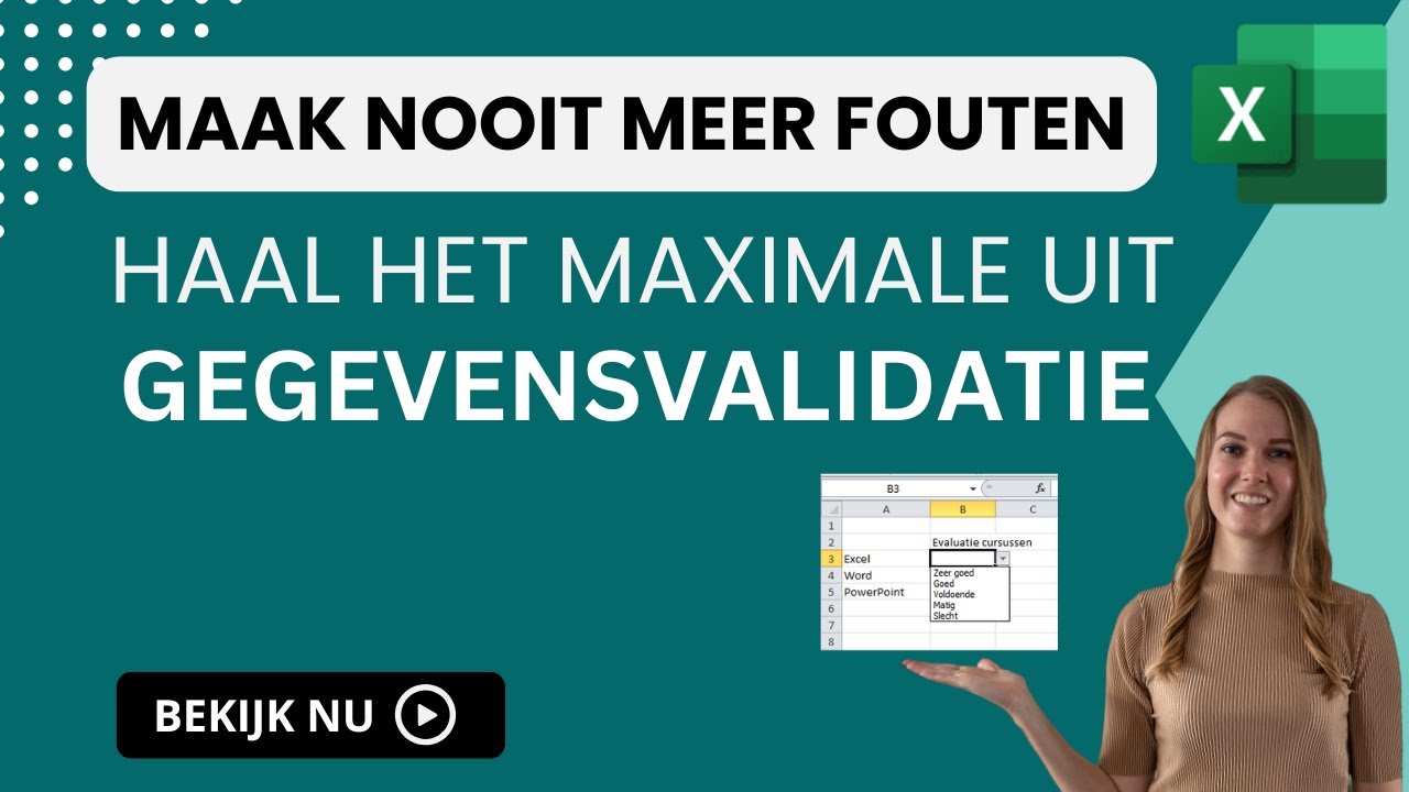 Excel | Keuzelijst voor gegevensvalidatie