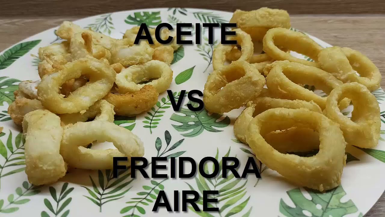 FREIDORA AIRE vs ACEITE. Calamares en air fryer y fritos. Comparamos en Rico no. Lo siguiente.