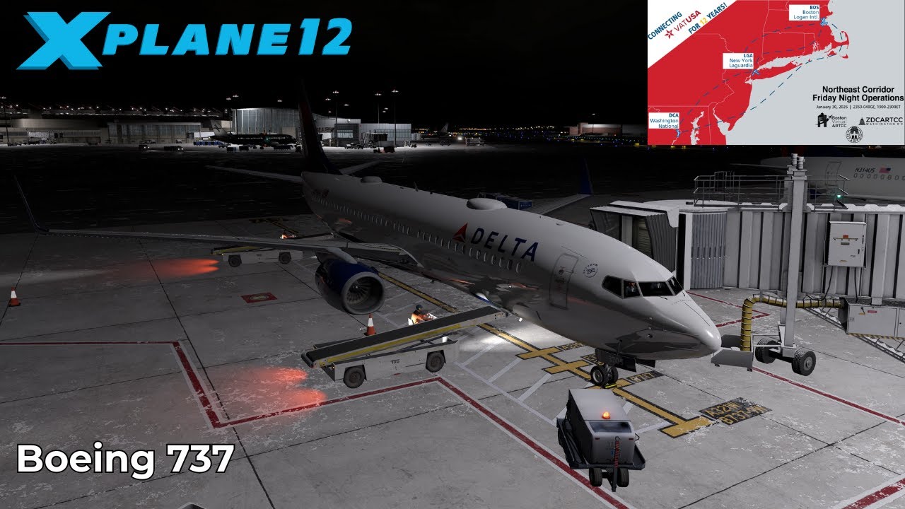 Northeast Corridor FNO VATSIM Event | X-Plane 12 | Zibo 737 | 4K