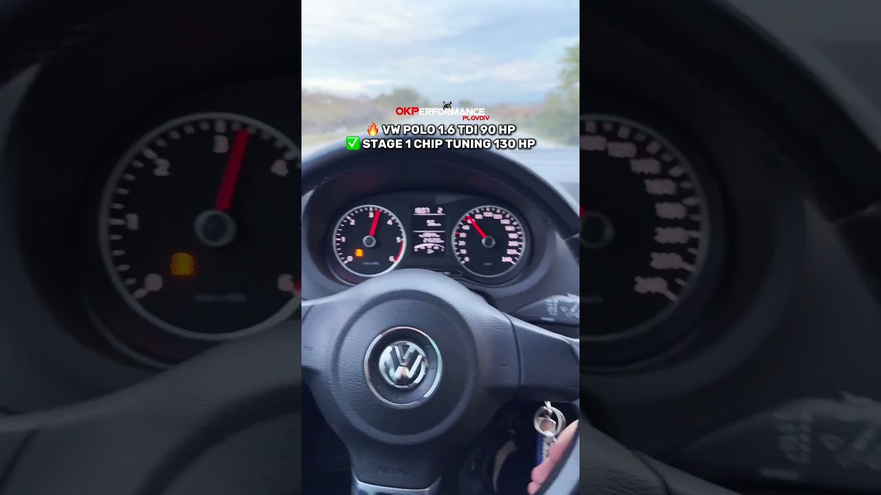 VW Polo 1.6 TDI 90 HP Stage 1 Chip Tuning Remap 130 HP tuned by OKPERFORMANCE PLOVDIV 🔥