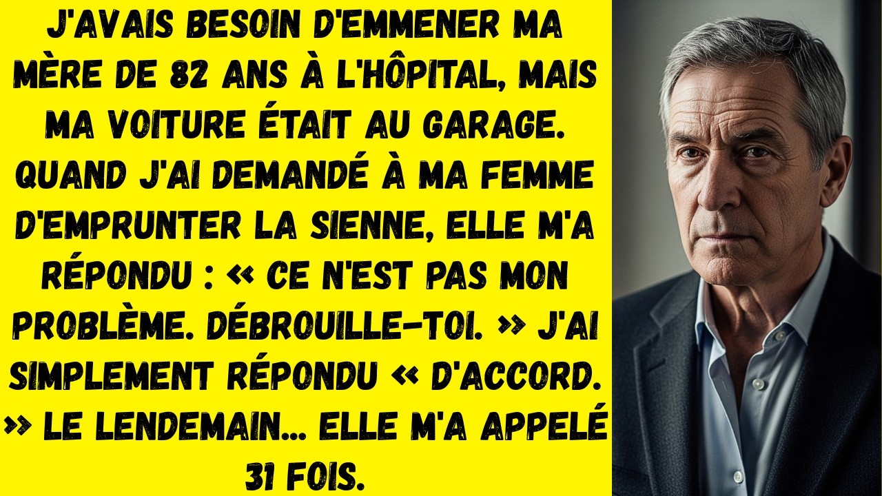 Ma Femme A Refusé D’Aider Ma Mère De 82 Ans — “Débrouille-Toi Seule”, Dit-Elle. Le Lendemain.