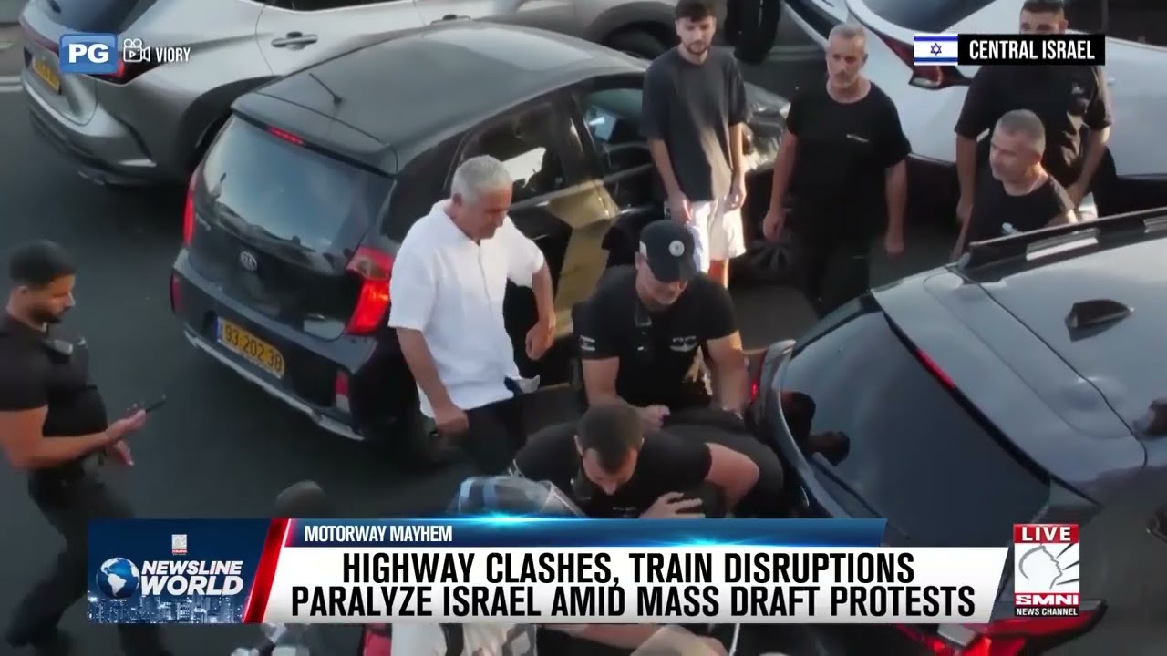 HIGHWAY CLASHES, TRAIN DISRUPTIONS PARALYZE ISRAEL AMID MASS DRAFT PROTESTS