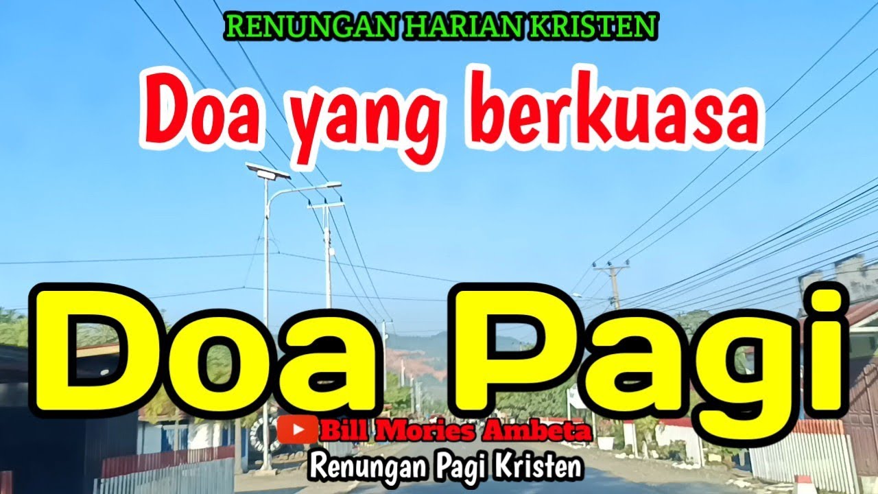 Renungan pagi - Doa yang berkuasa