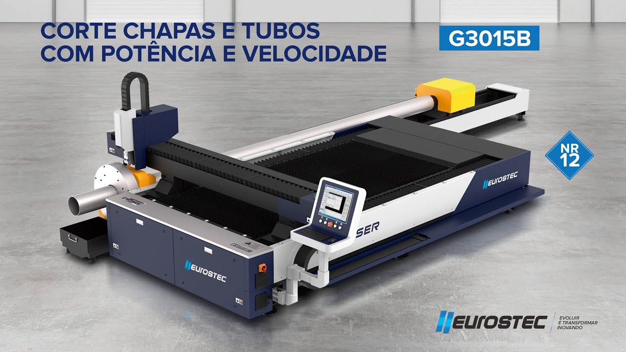 CORTE A LASER DE CHAPAS E TUBOS - G3015B  | EUROSTEC