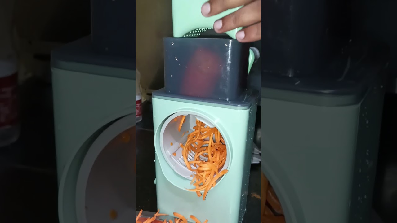 Vegetable Slicer - Round Mandoline Slicer, Grater, Shredder Salad Maker - Large Feed Port