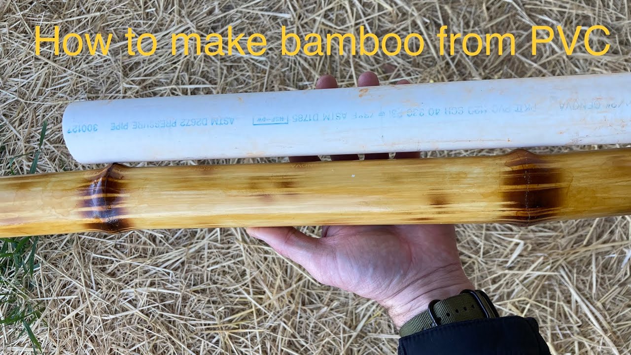 How to make bamboo from a PVC pipe with a heat gun