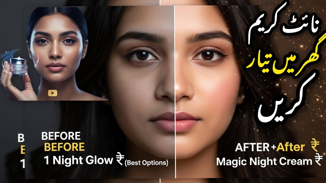 Ghar Par Night Cream Banane Ka Asaan Tarika | Skin Whitening & Anti Aging | Glow with Muskan