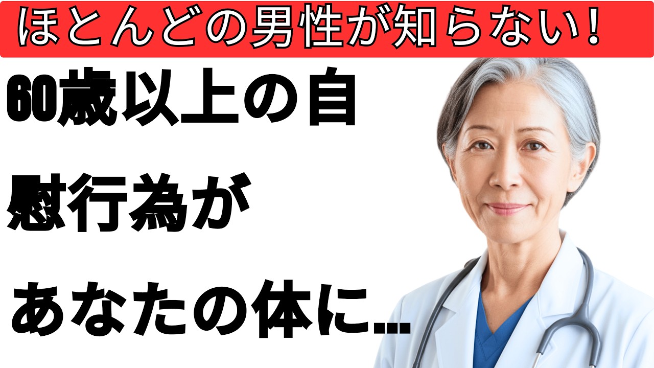 60歳以上の男性へ｜自慰行為で起きる体の変化…泌尿器科医が教える正しい知識