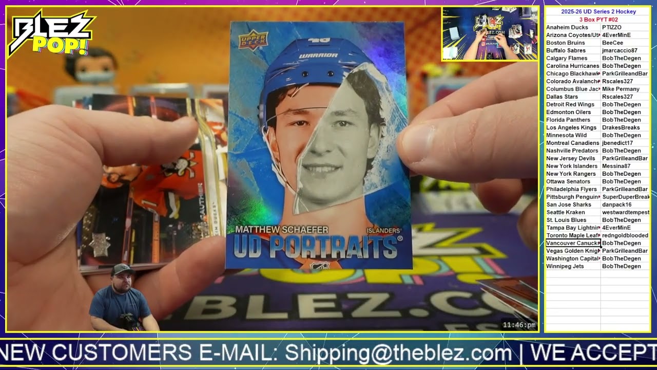 2025 26 Upper Deck Серия 2 Хоккей 3 Распаковка коробки Выберите свою команду #02