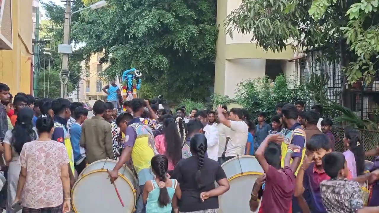 Ganpati visarjan processions Basavanagar Bangalore Karnataka.
