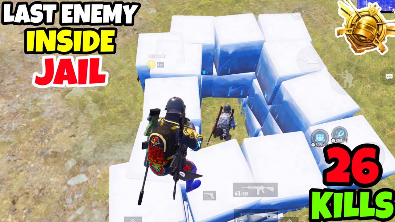 We Trapped The Last Enemy Inside JAIL in PUBG Mobile KR • (26 KILLS) • PUBGM (HINDI)