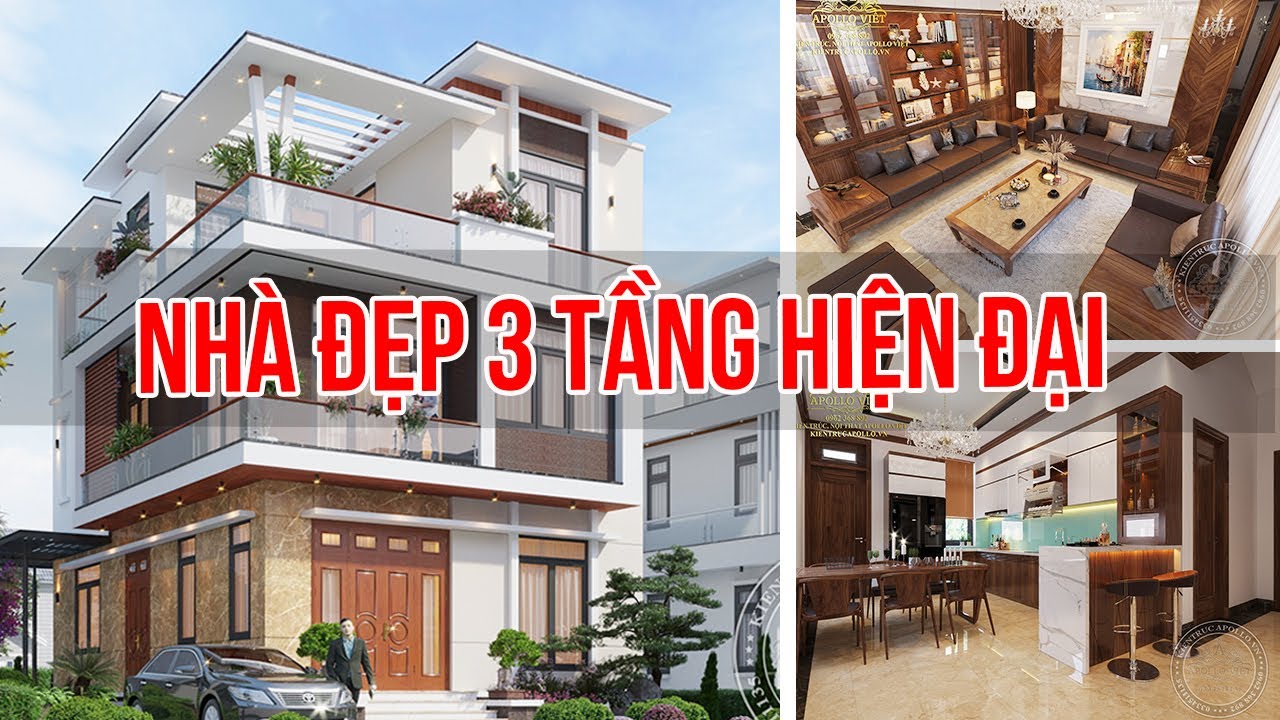 Bắt Mắt: Nhà Biệt thự Hiện đại 3 tầng Sang Trọng Bậc Nhất 2022