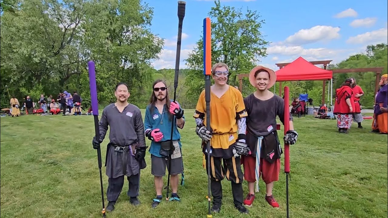 B23 Great Weapon Tournament Bellum Aeternis 11 Darkon Competition - Black, Yellow, Red Long Weapons