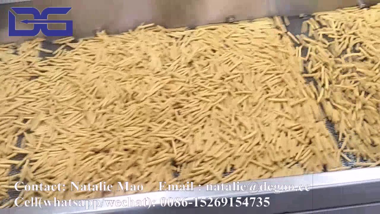 300 kg/h Fried chips snacks  making machine fried stick processing line