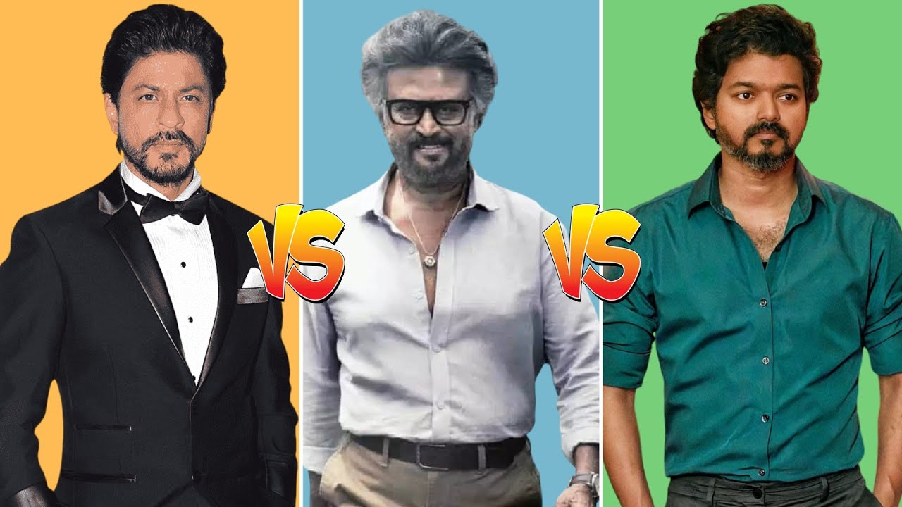 COMPARISON: Shahrukh Khan vs Rajinikanth vs Thalapathy Vijay