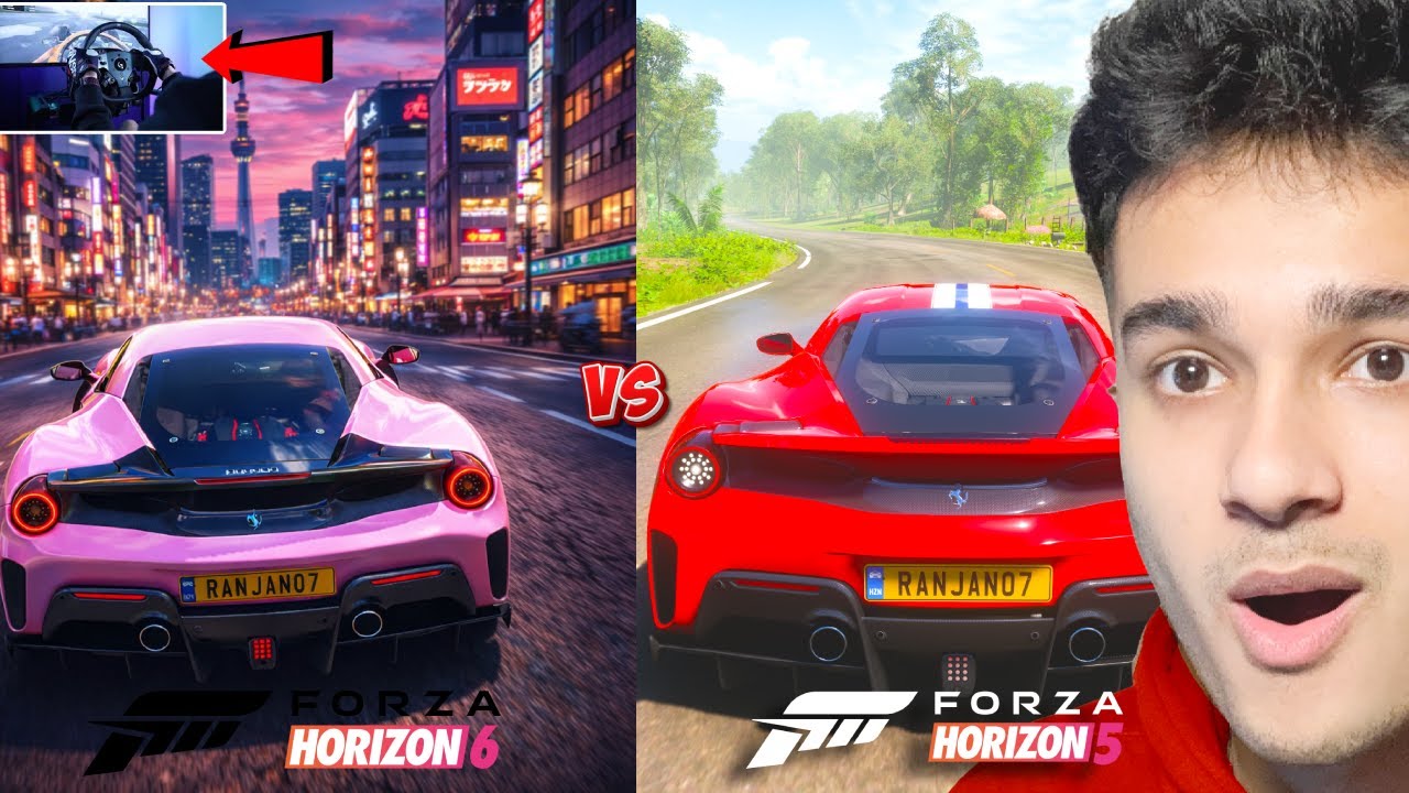 FORZA HORIZON 6 vs FORZA HORIZON 5 FERRARI💸🤑