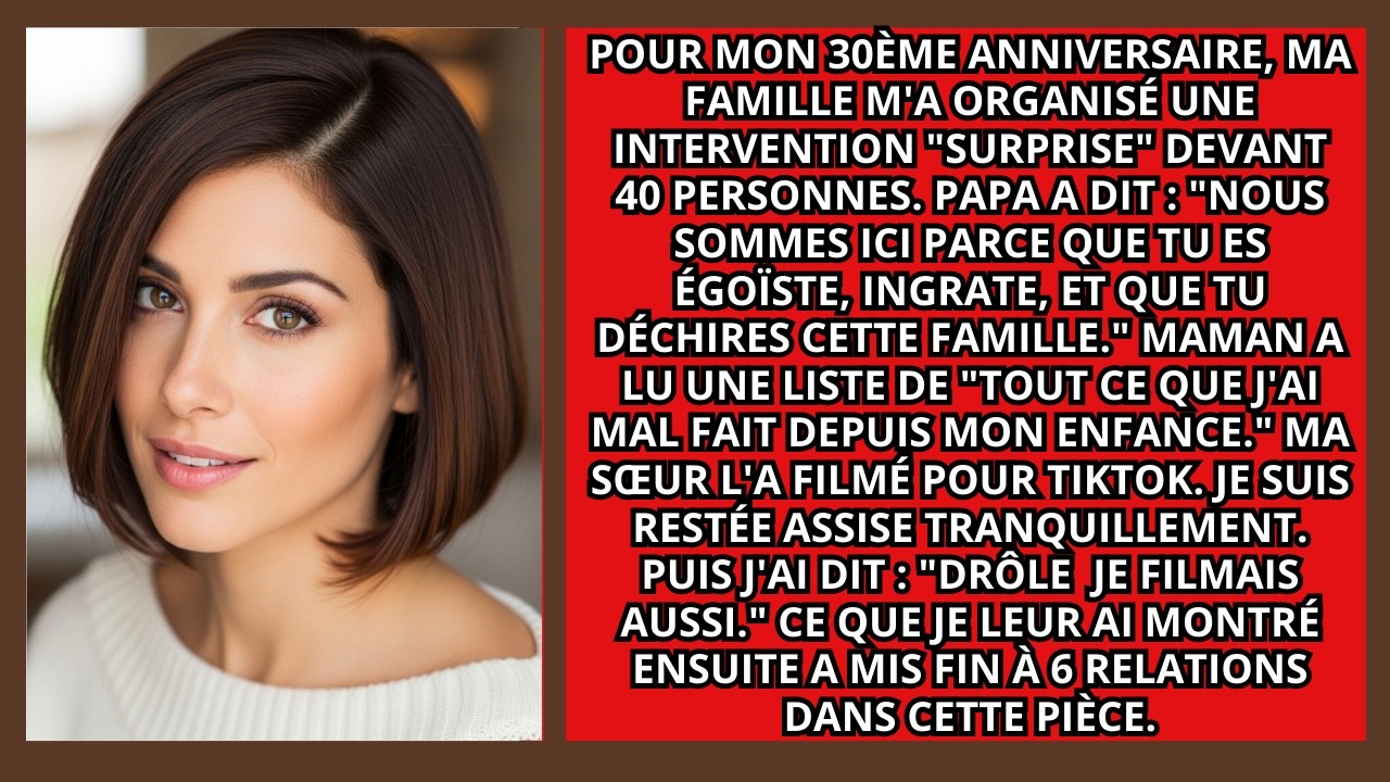 Ma sœur a dit Tu n'étais qu'une erreur qu'on a dû garder mes parents Elle a raison. Alors…