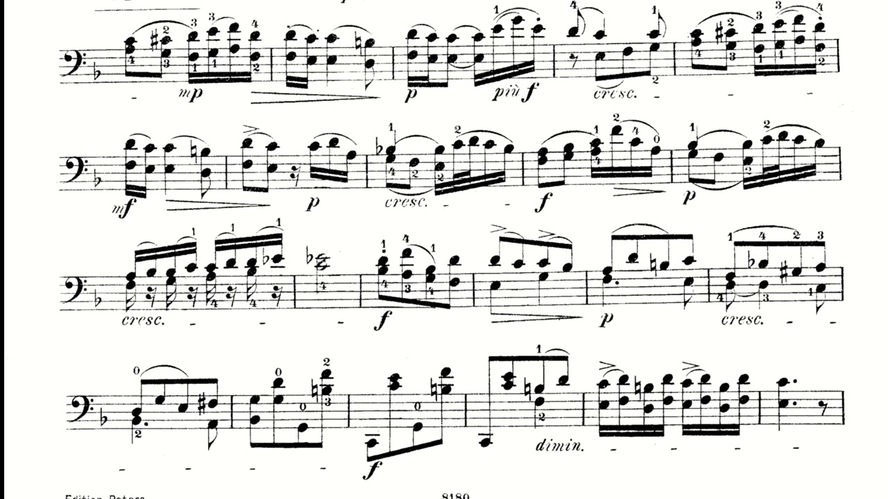 Jean-Louis Duport: Etude No. 1 for Cello (Score)
