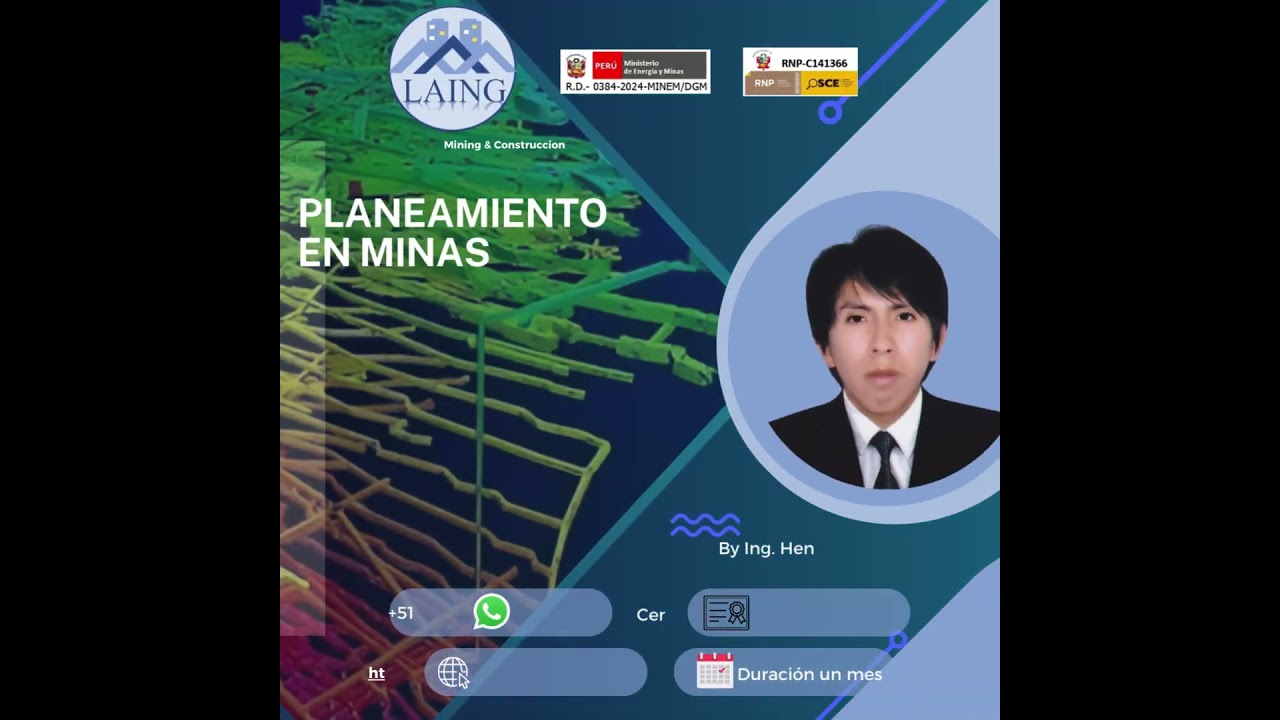 𝗖𝗨𝗥𝗦𝗢 𝗗𝗘 𝗣𝗟𝗔𝗡𝗘𝗔𝗠𝗜𝗘𝗡𝗧𝗢 𝗘𝗡 𝗠𝗜𝗡𝗔𝗦 𝗦𝗨𝗕𝗧𝗘𝗥𝗥𝗔́𝗡𝗘𝗔𝗦 𝗦𝗘𝗖𝗖𝗜𝗢́𝗡