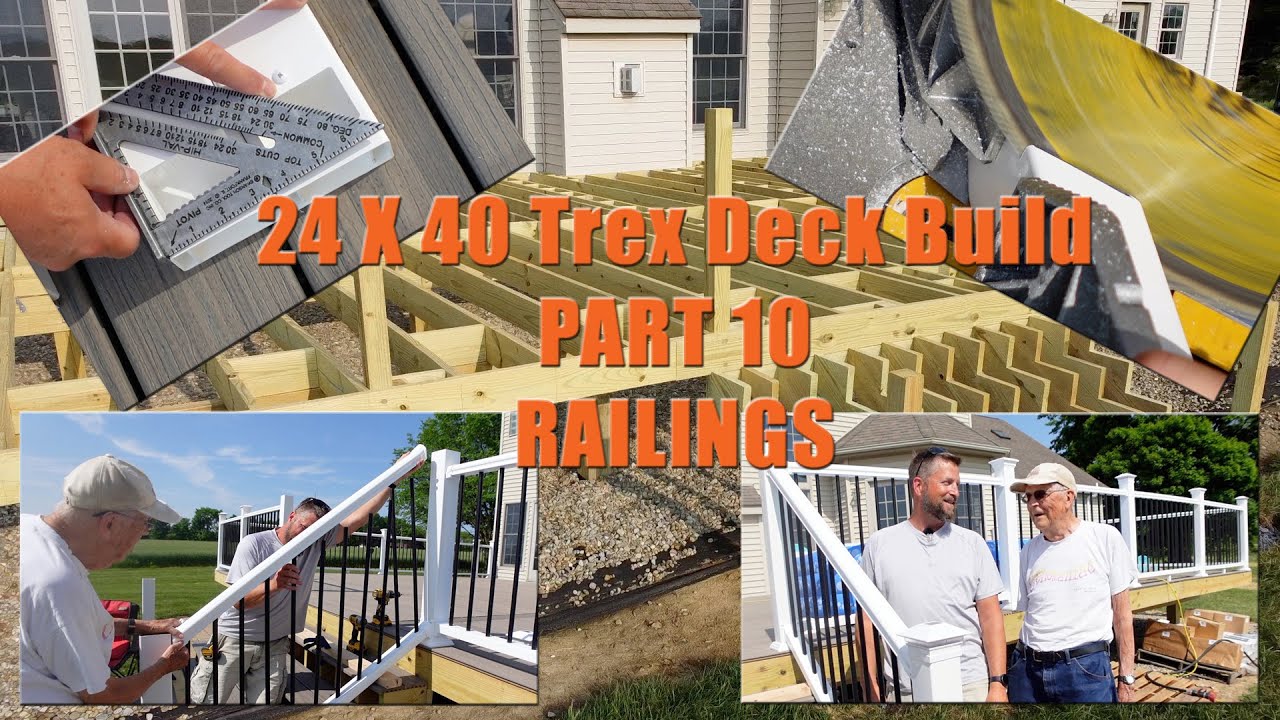 24 X 40 Trex Deck Build Part 10: Veranda Guard Rails, Gate Kit, and Stair Railings