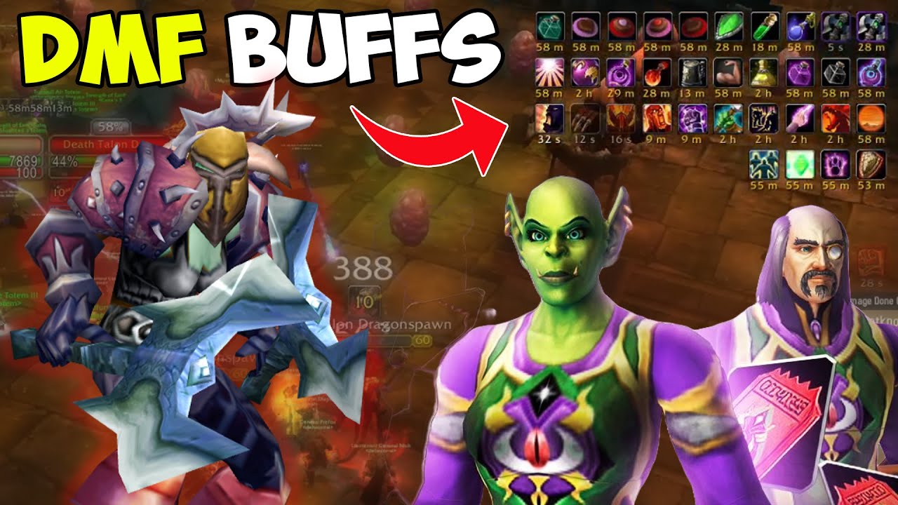 INSANE Damage with FULL Wbuffs+DMF - BWL & MC on WoW Classic - Fury Warrior PoV