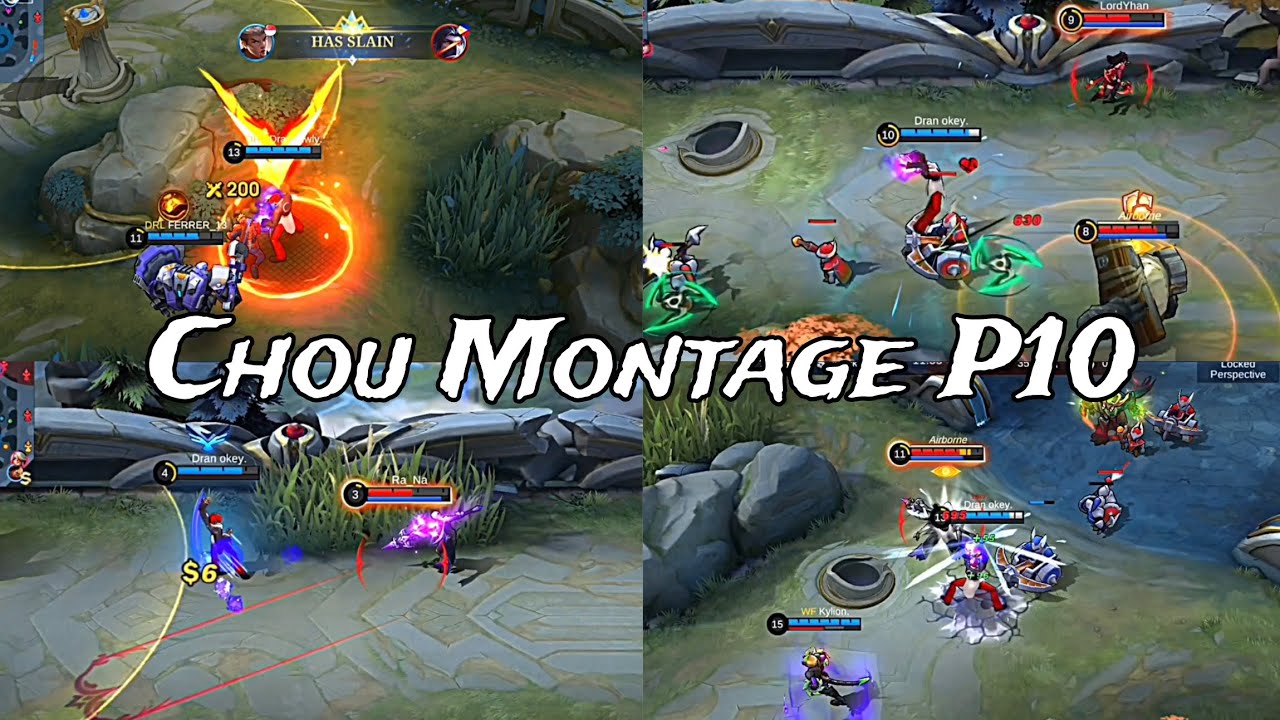 Chou Montage Part10 - Iori Yagami skin / Freestyle / Chou Tiktok Slowmotion / Dranchouuu Preset.