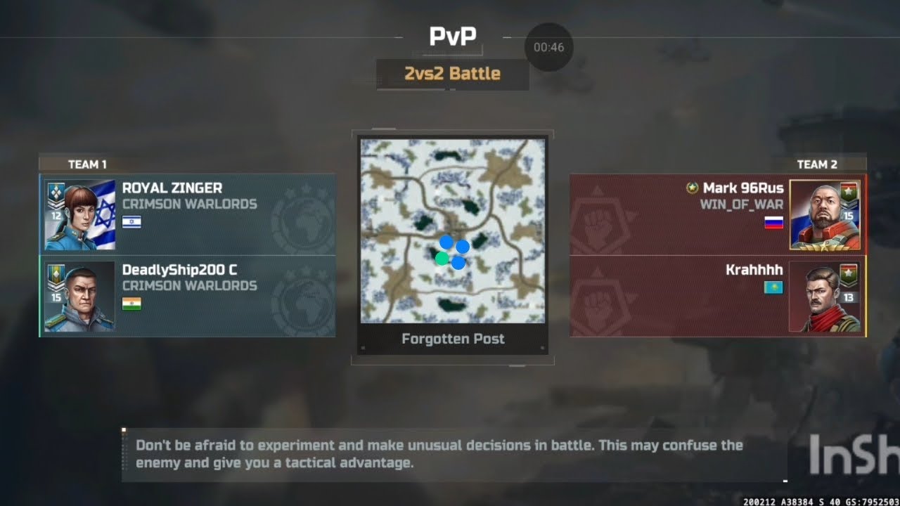 Art of war 3 pvp ROYAL ZINGER + DeadlyShip200 C vs Powerful rank 15 tournament medalist + Krahhhh
