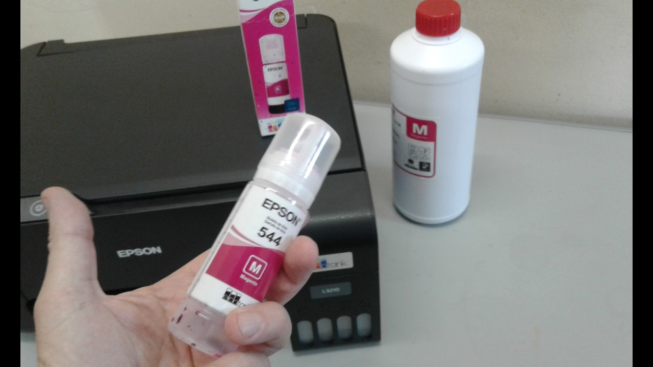Como recarregar e reutilizar o frasco de tinta original da sua impressora Epson L3210