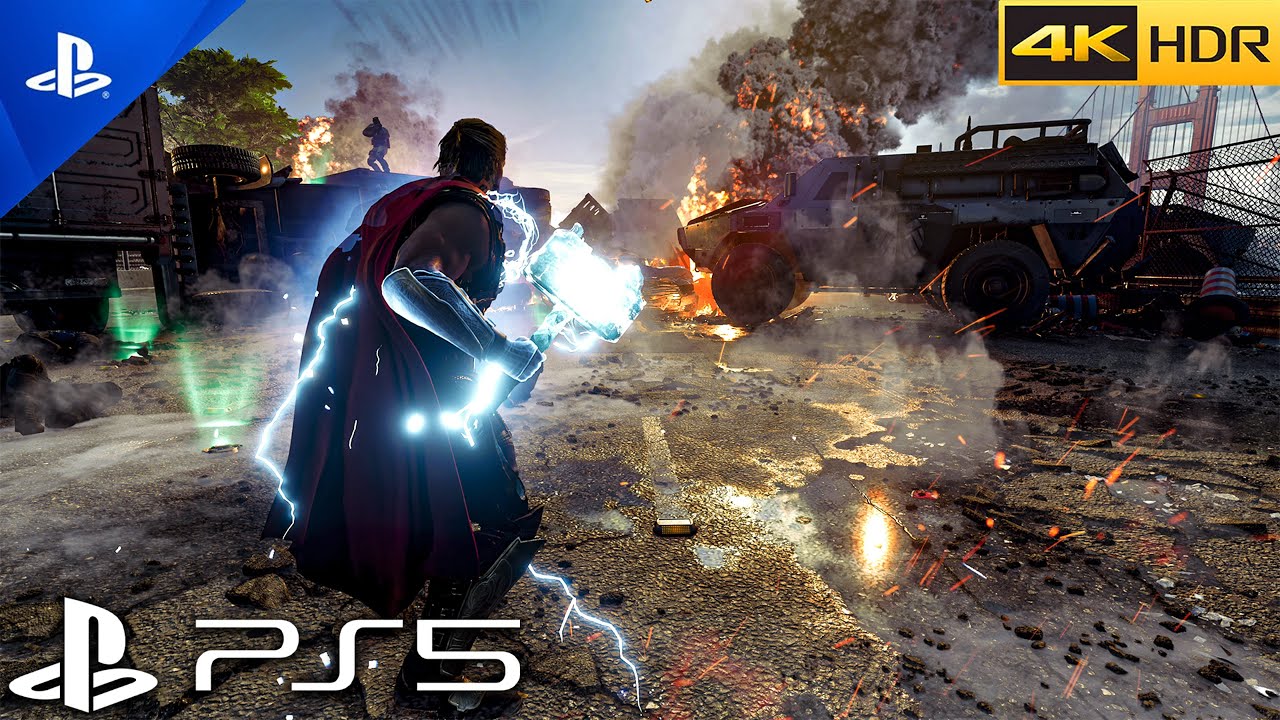 (PS5) Игровой процесс Marvel's Avengers THOR | Геймплей с графикой ULTRA нового поколения [4K 60 ...