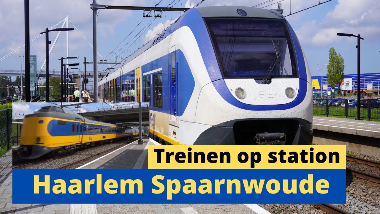 Treinen op station Haarlem Spaarnwoude - 13 mei 2021
