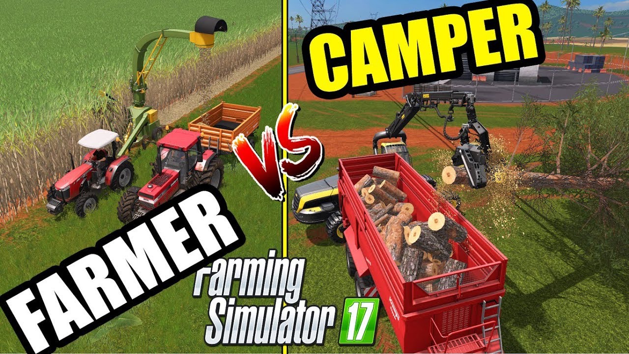 Farming Simulator 17 | FARMERS vs CAMPERS : Job Comparison 👍